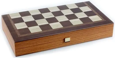 Set sah si table Manopoulos - Culoare wenge, 30 x 15 cm