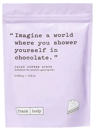 Frank Body Exfoliant natural pentru corp cu cacao și cafea, 200 g