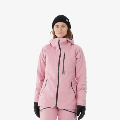 Geacă schi și snowboard FR 500 călduroasă și respirantă roz pal damă
