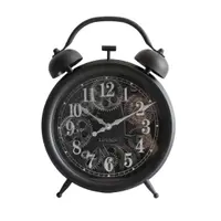 Ceas de Masă cu Mecanism Decorativ Movement, Vintage Industrial, 40x30 cm – Negru Mat