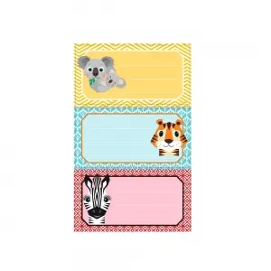 Etichete scolare, set 3x3 coli, motiv Cute Animals