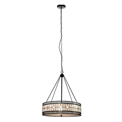 Lustră din metal cu abajur din sticlă ø 60 cm Waldorf – Premier Housewares