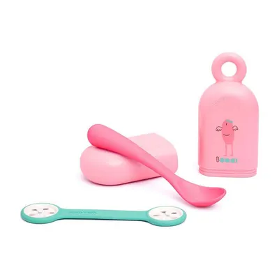 Set Suport+lingurita+clips Bavetica Roz 3157843
