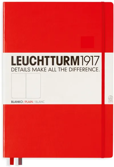 Caiet Leuchtturm1917 Master Classic - A4+, pagini albe, roșu