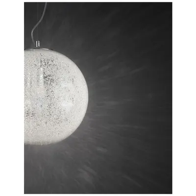 Lampa suspendata FROZEN Sticla clara & Acrylic Inside Crom Aluminiu LED E27 1x12 Wat 230 Volt IP20 Fara bec