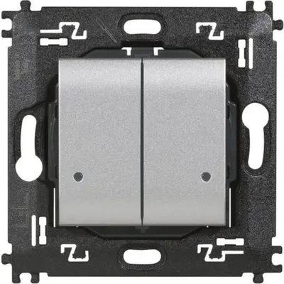 Intrerupator fara fir, 2 module, preVazut cu 2 butoane pentru comanda a 2 dispozitiVe conectate LiVing Light with Netatmo