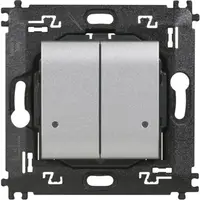 Intrerupator fara fir, 2 module, preVazut cu 2 butoane pentru comanda a 2 dispozitiVe conectate LiVing Light with Netatmo