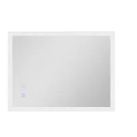 kleankin Oglindă de Baie cu Lumină LED, Luminozitate Reglabilă și Funcție de Memorie, 70x50x3 cm, Transparent | Aosom Romania
