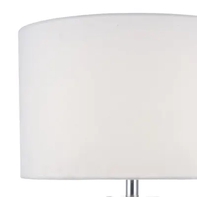 Veioza Zachary Round Table Lamp White With Shade
