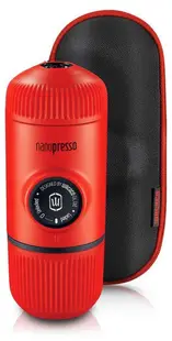 Aparat de cafea portabil Wacaco - Nanopress, 18 bari, cu husă, Lava Red