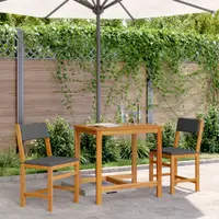 Gossi set mobilier de balcon cu perne, 3 piese, lemn masiv acacia