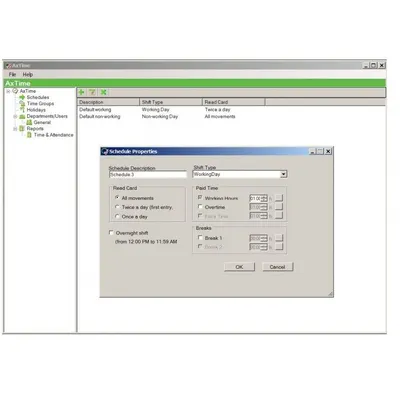 Software centrale Rosslare AXTIME