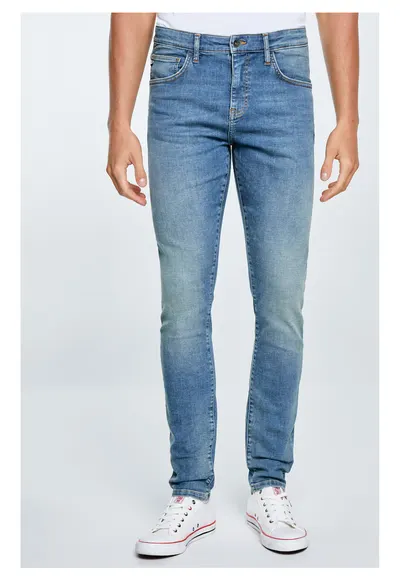 Blugi skinny fit Deric 390 - Albastru
