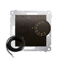 Termostat cu senzor exterior, setul contine senzorul, 16 (2) A, 230V ~, maron mat metalic
