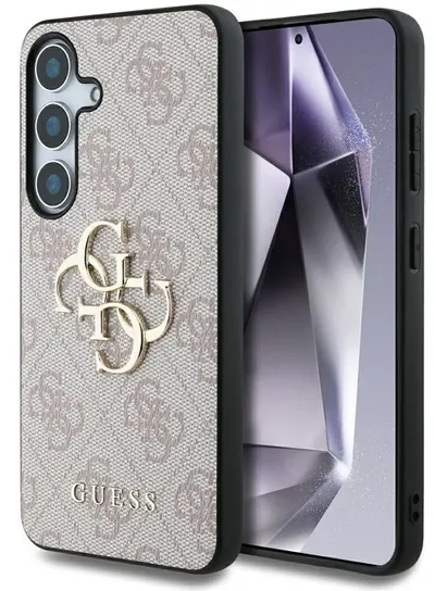 Husă Guess - Metal Logo, Galaxy S25, roz