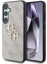 Husă Guess - Metal Logo, Galaxy S25, roz