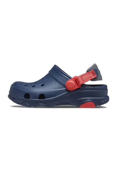 Saboti slingback cu perforatii - Rosu/Bleumarin