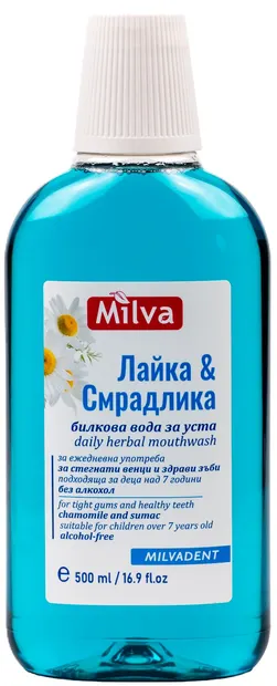 Milva Apă de gură cu mușețel și sumac, 500 ml