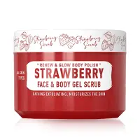 Scrub gel - IMMORTAL - Strawberry - pentru fata si corp - 300 ml