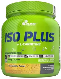 Iso Plus + L-Carnitine, lămâie, 700 g, Olimp