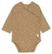 Body pentru bebeluși cu mânecă lungă Lassig - 86/92 cm, 12-24 luni, Dots Curry