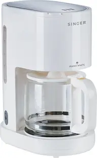 Aparat de cafea Singer - CM-1000 PWH, 1000W, 1,25 l, alb
