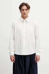 A.P.C. cămașă bărbați din bumbac și in