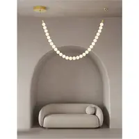 Lampa suspendata PERLA Auriu Metal & Opal Sticla LED 48W 220-240V 4031Lm 3000K IP20