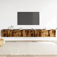 vidaXL Set dulapuri TV, 3 piese, stejar fumuriu, lemn prelucrat