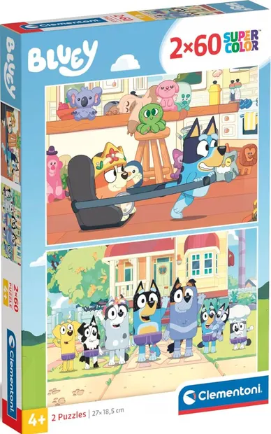 Puzzle pentru copii Clementoni din 2 x 60 piese - Bluey