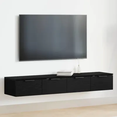 vidaXL Cabinet suspendat 2 buc. Stejar Negru 68 x 30 x 20 cm