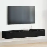 vidaXL Cabinet suspendat 2 buc. Stejar Negru 68 x 30 x 20 cm