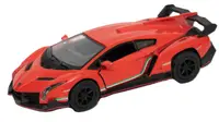 Mașinuță metalică Kinsmart - Lamborghini Veneno, 1:36, roșie