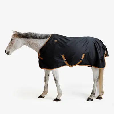 Pătură impermeabilă exterior Allweather 0g 600D Negru Cal și ponei