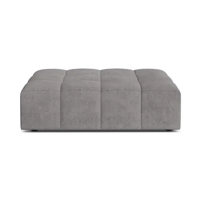 Taburet gri cu tapițerie din chenille Chicago – Cosmopolitan Design