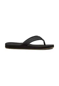 Papuci flip-flop de piele nabuc Left Coast - Negru