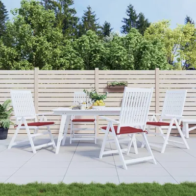 Gossi perne scaune gradina 4 buc. rosu vin 50x50x3 cm tesatura oxford