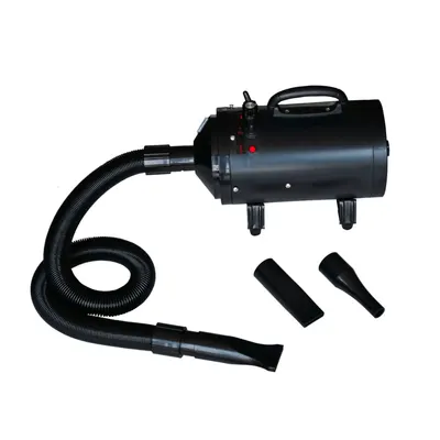 Gossi uscator de par pentru caini cu 3 duze, negru, 2400 w