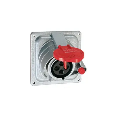 Panou montaj priza Prisinter Hypra - IP44 - 380/415 V~ -16 A - 3P+E - metal