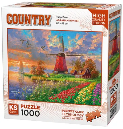 Puzzle KS Games din 1000 piese- Ferma de lalele