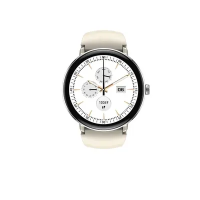 Zeblaze Lily 2 Crem - Smartwatch Femei 1.2 AMOLED, Apeluri Bluetooth, HR, SpO, , Somn, Asistent Vocal, Curea Silicon + Otel, 100+ Sporturi