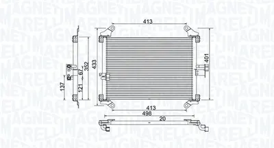 Radiator AC condensator potrivit CITROEN JUMPER; FIAT DUCATO; PEUGEOT BOXER 1.9D-2.8D 02.94