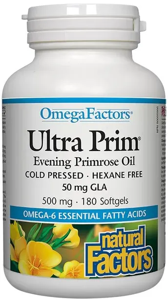 Ultra Prim Evening Primrose Oil, 500 mg, 180 capsule, Natural Factors