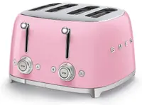 Prăjitor de pâine Smeg - 50's Style, TSF03PKEU, 2000W, 6 trepte, roz