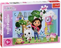 Puzzle Trefl din 100 de piese - Casa de păpuși a lui Gabby