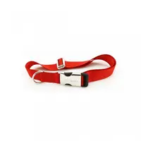 Zgarda nylon Petit Amis, rosie, reglabila, 38-63 cm x 2.5 cm