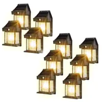 Set 10 x Lampa solara de perete, senzor de miscare, LED 3W