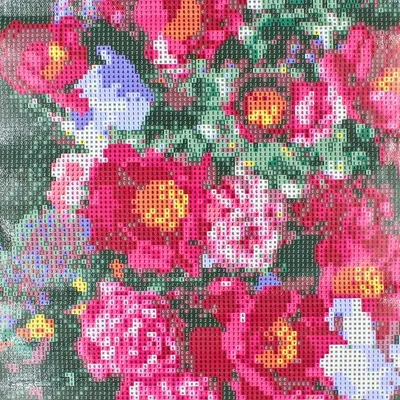 Set broderie diamante 5D 30x40cm Bujor