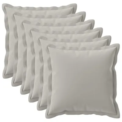 vidaXL Husă pentru pernă 6 buc. HOUTEN Gri 80 x 80 cm Poliester