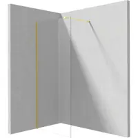 Paravan dus walk-in sticla securizata 100x195 cm auriu lucios Deante Prizma